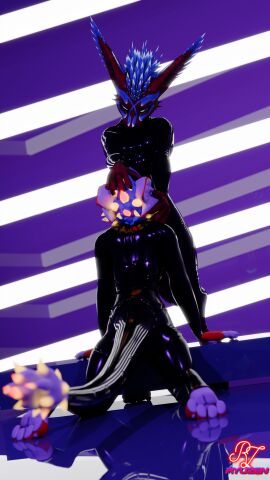 absurd_res anthro canid canine clothing deuzear duo fellatio fox hi_res isaacjexo latex latex_clothing latex_skinsuit male male/male mammal oral penile ryuzen_ad sex skinsuit sucking tight_clothing