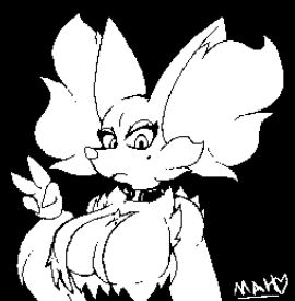 big_breasts breasts cleavage delphox female furry huge_breasts mahoxy_(artist) pokemon pokemon_(species) tagme