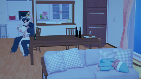 1boy 1girls 3d alternate_breast_size breasts cuckold female human male murdoch_swan spy_x_family yor_briar yor_forger