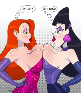 aeolus06 boobs breast_press breasts disney female huge_boobs huge_breasts jessica_rabbit massive_breasts the_duck tina_(the_duck) tits who_framed_roger_rabbit