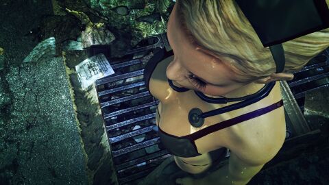 3d breasts female hitman hitman_absolution io-interactive nurse nurse_cap samantha_ruby screenshot screenshot_edit sexy_nurse strip_club stripper video_games wet wet_body wet_skin