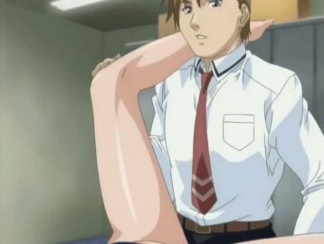 00s 1boy 2005 2girls animated ass bible_black bible_black_only breasts breasts_out clothed_sex female holding_legs joining_in kobayashi_shinobu large_breasts leg_over_shoulder lowres lying male necktie nonogusa_miyuki offering_breasts on_back on_floor one-piece_swimsuit presenting_breasts pulling_own_clothes sex spread_legs straight swimsuit swimsuit_pull tagme walking