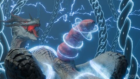 3d barlu bondage capcom claws detailed_background dragon elder_dragon erection fatalis_(monster_hunter) feet feral genitals hi_res hindpaw horn licking licking_lips looking_at_viewer looking_pleasured lying magic male male_focus male_only monster_hunter on_back paws penis scales scalie solo source_filmmaker teeth tongue tongue_out video_games white_fatalis widescreen wings