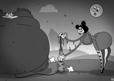 1920s 1920s_theme air_pump belly_expansion belly_inflation black_and_white black_heels cartoon_logic cartoony evil_grin exaggerated_anatomy femdom hand_pump heels hose hose_in_butt hose_inflation hourglass_figure hourglass_figured_female huge_ass huge_belly huge_breast huge_breasts huge_butt huge_gut inflated_belly inflation inflation_fetish large_ass large_belly large_boobs large_breasts large_butt large_hips monochrome old_cartoon original_characters slim_waist spherical_inflation stockings stripped_socks stripped_thighhighs toony toony_expression toony_eyes toony_face toony_male toony_moment unknown80000 white_gloves