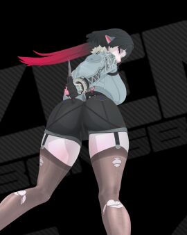 1girls 3d ass black_hair blue_eyes clothed curvy_arts female female_only jane_doe_(zenless_zone_zero) no_sound rat rat_ears rat_girl tagme thick_thighs video zenless_zone_zero
