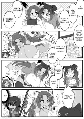 ! :< ahoge bare_shoulders bell bell_collar big_breasts blush breast_squish breasts cellphone chibi cleavage cleavage_cutout cleavage_overflow collar comic commission commissioner_upload cow_print cute_fang dress eevee elbow_gloves english_text father_and_child_(lore) feline female fully_clothed furry glistening_breasts glistening_hair glistening_skin hair_accessory hairbow halterneck hand_on_chin handheld_console holding_object huge_breasts humanoid_hands hybrid ichigo_momomiya inner_ear_fluff jacket kemono kuro_(monokurosekai06) large_breasts long_hair male mew_ichigo monokurosekai06 mother_and_child_(lore) naomi_minette nintendo open_mouth original original_character paw_pose pokemon pokemon_(species) pokémon_(species) pose raised_tail ribbon_legwear ribbons runa_minette shocked short_hair signature smile sparkles sparkling_eyes speech_bubble standing stretched_clothing surprised_expression sweatdrop tail_bell tail_bow thick_thighs thigh_highs thigh_squish thinking tight_clothing tokyo_mew_mew transformation twitter_username two_side_up wavy_mouth wink zettai_ryouiki