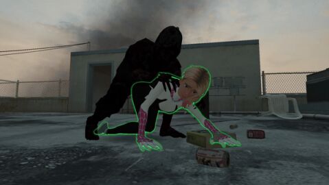 1girls 3d anal_sex animated crossover doggy_style eyebrow_piercing female gif gwen_stacy gwen_stacy_(spider-verse) hunter_(left_4_dead) left_4_dead_(series) left_4_dead_2 male marvel marvel_comics penetration shaved_side spider-man_(series)