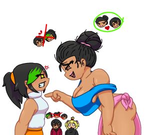 1boy 3girls bêto_(nenei) female flor_nei_(nenei) funny_nei_(nenei) heart male moana_fernandez_(nenei) nenei original original_character