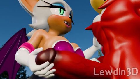 3d_(artwork) animated anthro artist_request big_ass big_breasts big_penis cleavage cum female handjob knuckles_the_echidna male multiple_views muscular_male pov rouge_the_bat rouge_the_bat_(nottanj) sex shortstack sonic_(series) sound tagme tail video
