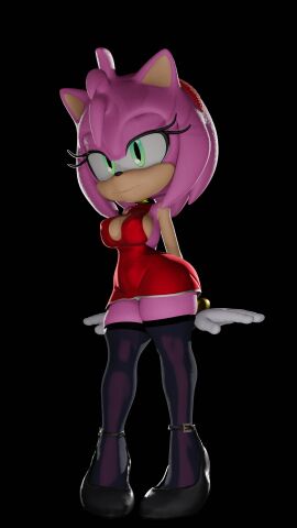 1girls 3d amy_rose black_background bracelet breasts choker dress erect_nipples erect_nipples_under_clothes female female_anthro female_focus female_only furry_female gloves green_eyes hedgehog_girl jojomingles nipple_bulge nipples nipples_visible_through_clothing panties pink_body pink_fur pink_hair pink_skin pink_skinned_female red_dress shoes solo solo_female sonic_(series) sonic_the_hedgehog_(series) thigh_highs thighhighs twitter twitter_link