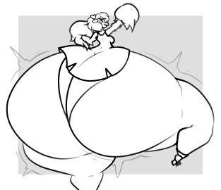 2024 2d 2d_(artwork) 2d_artwork anthro ass ass_bigger_than_body ass_bigger_than_breasts ass_bigger_than_head ass_bigger_than_skirt ass_bigger_than_torso ass_expansion avian big_ass big_butt bird bird_girl black_and_white breasts cheerleader cheerleader_outfit cheerleader_uniform chicken chicken_girl chuck_e_cheese_(franchise) colorless digital_art digital_drawing_(artwork) digital_media_(artwork) expansion female furry furry_female galliform gallus_(genus) gigantic_ass helen_henny huge_ass huge_butt hyper hyper_ass looking_back mascot panties phasianid pom_poms puffster3 small_breasts thick_thighs tits