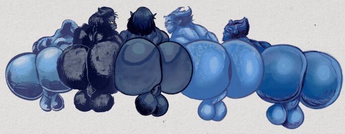 ass ass_focus beast_(x-men) big_ass big_ass_(male) big_butt furryonline1 hank_mccoy huge_ass huge_butt male male_only marvel marvel_comics nude same_person x-men