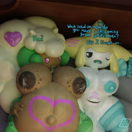 1:1 2025 3d 3d_(artwork) absurd_res anthro balls big_balls blender_(artwork) bodily_fluids cum cum_from_mouth cum_in_mouth cum_inside dialogue digital_media_(artwork) duo female futa_on_female futanari genderswap genderswap_(mtf) generation_3_pokemon generation_5_pokemon genital_fluids genitals hi_res huge_balls humanoid intersex jirachi lactating legendary_pokemon milky_(milkyeightysix) milkyeightysix more_at_source mtf_crossgender mythical_pokemon nintendo pokemon pokemon_(species) pregnant pregnant_female rule_63 saggy_balls signature smoothie_(milkyeightysix) tagme whimsicott