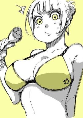 big_breasts blue_lock breasts curvy_figure embarrassed female red_hair teieri_anri yellow_bra