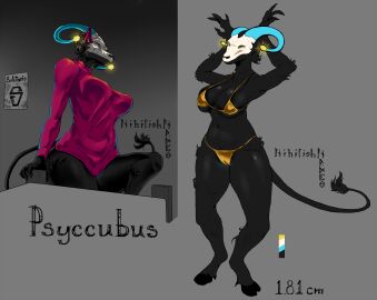 1girls 3_mouths 4_fingers alien ass bathing_suit big_breasts bikini black_eyes breasts clothed dark_skin demon draw eldritch_abomination female female_only furry furry_only hips hips_wider_than_shoulders hooves lipstick monster multi_mouth nihilishn no_pants no_sex oc original_character psyccubus_(nihilishn) purple_hair sweater tail taller_female thick_ass thick_butt thick_thighs