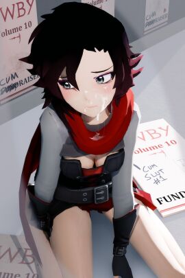 1girls 3d aacharsensei belt breasts cancelled cape clothed clothed_female clothing cum cumslut defeat defeated defeated_heroine eyebrows eyelashes female game_over homeless homeless_female homeless_girl made_in_2024 red_hair rooster_teeth ruby_rose rwby selling silver_eyes tagme