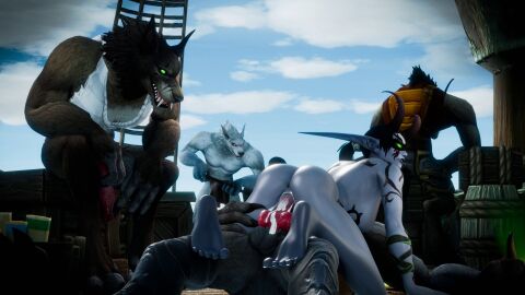 1girls 3d anus ass barefoot breasts bubble_ass bubble_butt cum cum_in_pussy curvy curvy_body curvy_female curvy_figure dingodigs dorixx ejaculation elf feet female group group_sex legs male night_elf outdoors penetration pussy sex soles thighs toes warcraft worgen worgen_male world_of_warcraft wow