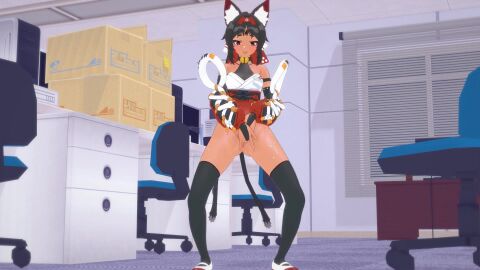 1girls animated koikatsu masturbation pussy pussy_juice squirting tagme video