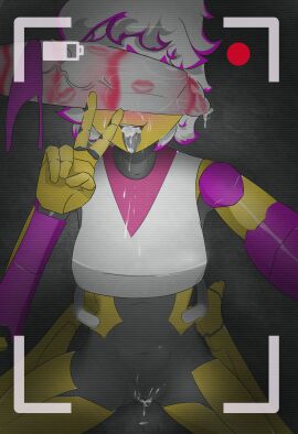 1boy 1boy1girl anonymous_artist cum cum_in_mouth cum_in_pussy female geometry_dash handlebars lipstick penis_on_face retro_trianna_(yellolight) robot robot_girl trianna_(yellolight)