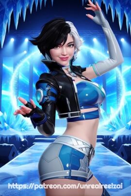 ai ai_generated animated dancing luna_snow luna_snow_(marvel_rivals) marvel marvel_rivals nsfw nudity rivals tagme teasing unrealreelz video