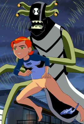 ben_10 ben_tennyson female gwen_tennyson gwen_tennyson_(classic) incest male no_panties tagme
