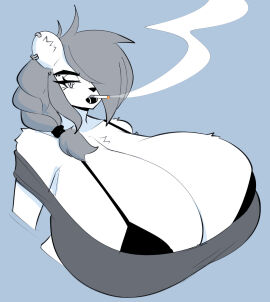 big_breasts breasts cleavage female furry huge_breasts hyper_breasts tagme theycallhimcake