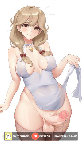 1futa alternate_costume balls bare_thighs big_breasts big_penis blonde_hair bottomless braid breasts brown_eyes brown_hair censored clothed clothes_lift clothing covered_navel dress dress_lift embarrassed erection faye_(fire_emblem) fire_emblem fire_emblem_echoes:_shadows_of_valentia futa_only futanari human intersex lifted_by_self light-skinned_futa light_skin long_hair looking_at_viewer medium_breasts mosaic_censoring mostly_nude nervous nintendo pelvic_curtain pelvic_curtain_lift penis planterak_draws solo standing thick_thighs thighhighs thighs twin_braids