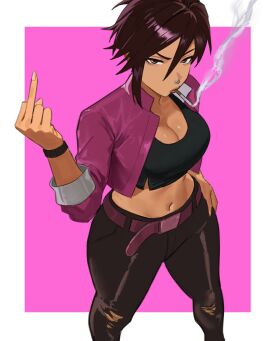 1girls big_ass big_breasts big_thighs breasts courtney_(dispatch) curvaceous curvy curvy_figure digital_media_(artwork) dispatch_(game) female hips huge_ass huge_breasts huge_thighs invisigal large_ass large_breasts large_thighs legs light-skinned_female light_skin mature mature_female middle_finger mugi_(mugit49) mugit49 slim_waist tan-skinned_female tan_body tan_skin thick thick_hips thick_legs thick_thighs thighs tomboy voluptuous waist wide_hips wide_thighs