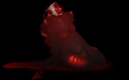 1girls alternate_version_available black_background breaking_the_fourth_wall cicerwoah collar female folly_(regretevator) lazy_tags looking_at_viewer necklace nude pussy regretevator roblox roblox_game self_upload tagme