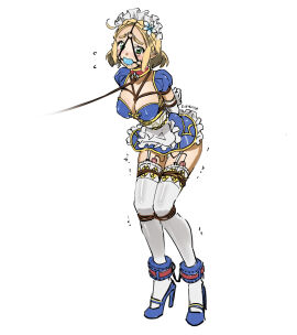 1girls alternate_costume arms_behind_back bad_end ball_gag bitch_taken_for_walk blonde_hair blue_ball_gag bondage bound captured captured_heroine clothed collar damsel_in_distress defeated defeated_heroine domination enslaved enslaved_royal eudetenis female female_focus female_only femsub forced_exposure forced_submission fully_clothed gag gagged game_over green_eyes harness_gag heels helpless humiliation kidnapped leash maid maid_headdress maid_uniform male maledom nintendo pointy_ears princess princess_zelda restrained rope rope_bondage royalty sad sad_sub scared sex_slave sex_toy slave slave_girl sole_female solo stockings story submissive submissive_female sweat tears_of_the_kingdom the_legend_of_zelda tied tied_up trembling unhappy unhappy_female vibrator walking worried zelda_(tears_of_the_kingdom)
