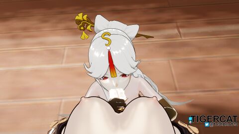 1futa 1girls 2girls 3d beidou_(genshin_impact) blender blowjob breasts cum cum_in_mouth cum_on_face cumshot dark_hair eye_patch female female_pov futa_only futa_with_female futanari genshin_impact hand_on_body hand_on_penis intersex ningguang_(genshin_impact) penis pov red_eyes succubus_tattoo tagme tigercat white_hair