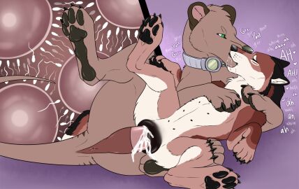 animal_genitalia animal_penis animal_pussy anus ass bite black_nose black_pawpads black_pussy bodily_fluids brown_body brown_fur canid canine canine_genitalia canine_pussy canis claws closed_eyes collar cum cum_from_pussy cum_in_pussy cum_inside cutaway dasyuromorph duo ejaculation english_text erection fangs female female_penetrated feral feral_on_feral feral_penetrated feral_penetrating feral_penetrating_feral from_behind_position fur genital_fluids genitals green_eyes hi_res hug impregnation internal interspecies killthe_demon kissing leaking_cum looking_pleasured lying male male/female male_penetrating male_penetrating_female mammal marsupial multi_nipple multicolored_body multicolored_fur multiple_ova narrowed_eyes neck_bite nipples on_back on_side orgasm ovum pawpads paws penetration penile penile_penetration penis penis_in_pussy pussy quadruped recently_extinct_species red_body red_fur sex simple_background sperm_cell spread_legs spreading tail tan_body teats teeth text thylacine toe_claws tuft vaginal_penetration white_body white_fur wolf