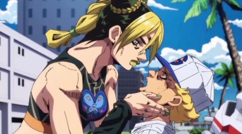 1boy ai_assisted ai_generated airport baseball_cap baseball_uniform emporio female jojo's_bizarre_adventure jolyne_kujo kissing make_out making_out mp4 romantic screencap tagme video