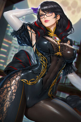 1girls absurd_res absurdres arm_length_gloves athletic athletic_female bayonetta bayonetta_(character) bayonetta_3 beauty_mark beauty_mark_under_mouth big_breasts black_bodysuit black_clothes black_clothing black_hair blue_eyes bodysuit breasts busty clothed clothed_female clothing ear_ring earring earrings eyewear female female_focus female_only fit fit_female glasses gloves high_resolution highres hips huge_breasts large_breasts light-skinned_female light_skin long_hair mature mature_female navel neoartcore nintendo nudtawut_thongmai platinum_games red_lips red_lipstick slim_female slim_waist solo solo_female solo_focus stomach thick_thighs thighs toned toned_body toned_female toned_stomach white_gloves wide_hips