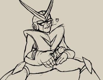 animated biting_lip capcom gay male male_focus male_only masturbation mature_male mega_man mega_man_(classic) mega_man_2 no_humans penis quick_man quickmanfucker robot robot_penis sitting_down