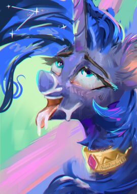 absurd_res ahe_gao bodily_fluids cum cum_on_face equid equine female friendship_is_magic genital_fluids hasbro hi_res hoofindust horn horse looking_pleasured mammal my_little_pony mythological_creature mythological_equine mythology open_mouth pony princess_luna_(mlp) tongue tongue_out unicorn
