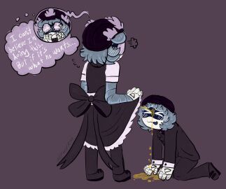 1boy 1girls 2d blush embarrassed english_text female fully_clothed glitch_productions humanoid male murder_drones n_(murder_drones) n_worker_drone omorashi on_knees pee_on_floor peeing peeing_on_another pissing_on_another robot robot_boy robot_girl robot_humanoid screen_face text urine v_(murder_drones) v_worker_drone watersports white_blush white_body worker_drone wywyrm