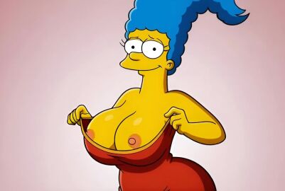 ai_generated animated ass big_breasts marge_simpson smiling tagme the_simpsons undressing video