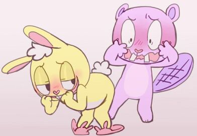 2boys 4_fingers ass beaver beaver_ears beaver_tail bending_over bent_over blush blush_lines buckteeth color colored cuddles_(htf) digital_drawing_(artwork) digital_media_(artwork) duo eyes_half_open femboy gay gay_male half-closed_eyes happy_tree_friends lagomorph leporid looking_at_another looking_at_ass looking_at_partner looking_back male male/male male_only mammal mondo_media naked naked_male nude nude_male open_smile presenting presenting_ass presenting_hindquarters purple_fur purple_tail rabbit rabbit_ears rabbit_tail rodent sciurid shocked shocked_expression shoes shoes_only showing_anus showing_ass showing_off showing_off_ass simple_background slippers smile smiling standing surprise surprised surprised_expression surprised_face tooth_gap toothy_(htf) yellow_fur zonkeyshow