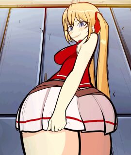 1girls 2d animated animated_gif arkeus ass ass_focus between_legs_view big_ass blue_eyes bottom_heavy breasts bubble_ass bubble_butt butt butt_focus cheerleader cheerleader_uniform close-up close-up_ass close-up_pussy close_up close_up_ass close_up_pussy close_up_view closeup closeup_view facesitting facesitting_in_underwear facesitting_pov fat_ass female female_only gif huge_ass hunie_(series) huniepop large_ass looking_at_viewer looking_back panties pantyshot pov pov_facesitting pussy pussy_focus sitting skirt smile solo thick_ass thick_thighs tiffany_maye underwear upskirt vagina vagina_close-up vagina_focus wide_hips wink winking_at_viewer yellow_panties