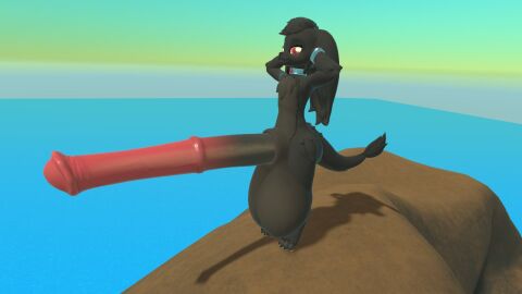 balls cock dick dinwar hobkin hyper hyper_balls hyper_penis male mountain peak penis small_but_hung video_games vrchat