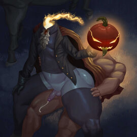 2boys anal anal_sex ass balls big_ass blue_skin clothed_male clothed_male_nude_male clothed_sex cum_while_penetrated dullahan femboy gay gay_sex goldcrustedchicken halloween headless headless_horseman horse leaking_cum leaking_penis male male_only monster monster_fucker monster_penetrated muscular muscular_male nightmare_husband nude nude_male penis penis_size_difference pumpkin pumpkin_head reverse_cowgirl_position sex thick_thighs thunder_thighs tongue tongue_out unseen_male_face wide_hips yaoi