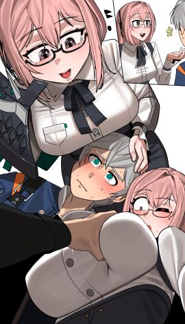 1boy 1girls color drawing female male ssoog tagme tsukishiro_yanagi wise_(zenless_zone_zero) zenless_zone_zero