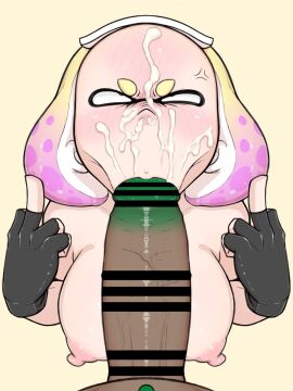 1futa 1girls :>= anger_vein angry angry_fellatio big_breasts big_penis blowjob breasts censor_bar censored chocolate_and_vanilla crown cum cum_down_throat cum_in_mouth cum_in_nose cum_in_throat cum_on_face cum_on_forehead cum_out_nose dark-skinned_futa dark_skin double_middle_finger fellatio female female_focus femsub fingerless_gloves futa_on_female futadom futanari green_glans huge_cock humanoid intersex just_the_tip light-skinned_female light_skin marina_(splatoon) middle_finger nipples nude nude_female nuranura-san oral oral_sex pearl_(splatoon) penis penis_in_mouth ponytail pov questionable_consent sex splatoon tentacle_hair tick_markq