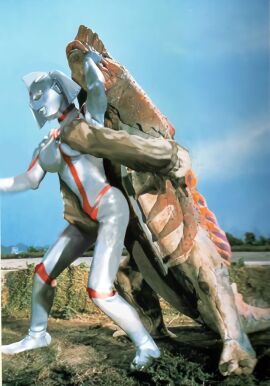 3d alien alien_girl alien_humanoid female gavadon gavadon_b groping monster mother_of_ultra pussy realistic touching_pussy ultraman_(franchise) ultrawoman_marie