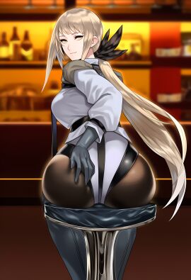ai_generated another_eden bar_(place) barstool big_ass female large_breasts novelai xianhua
