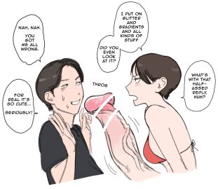 1boy 1futa hyper hyper_penis short_hair tagme translated yaruse_naiko