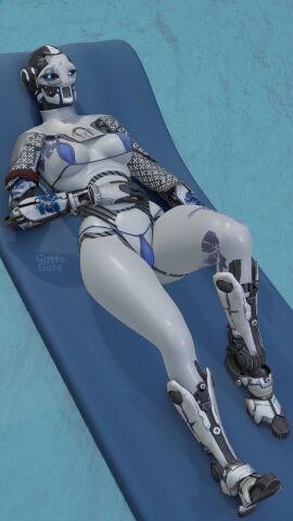 1girls 3d ada-1 blue_eyes breasts bungie destiny_(game) exo female gottogure its-gergless medium_breasts micro_bikini robot robot_girl robot_humanoid white_body