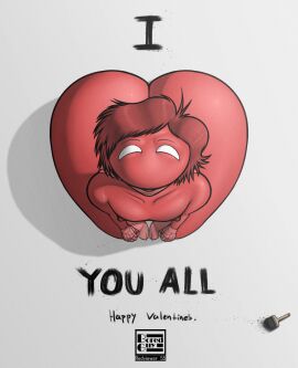 1boy big_ass femboy feminine_male male red_(redviewer_55) redviewer_55 solo_male thick_thighs valentine's_day