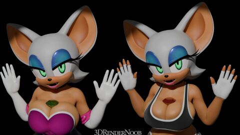 1girls 3d 3d_model 3drendernoob alternate_costume anthro big_breasts breasts chaos_emerald cleavage elbow_gloves female fingerless_gloves green_eyes midriff mobian mobian_(species) mobian_bat nottanj rouge_the_bat rouge_the_bat_(nottanj) sega sideboob sonic_(series) sonic_adventure_2 sonic_the_hedgehog_(series) tank_top